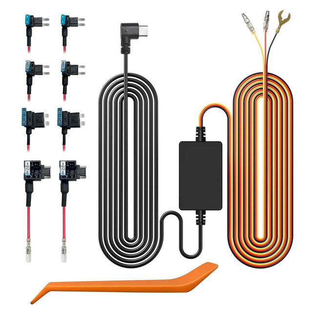 Wolfbox 4A hardwire kit USB-C 3-tråds