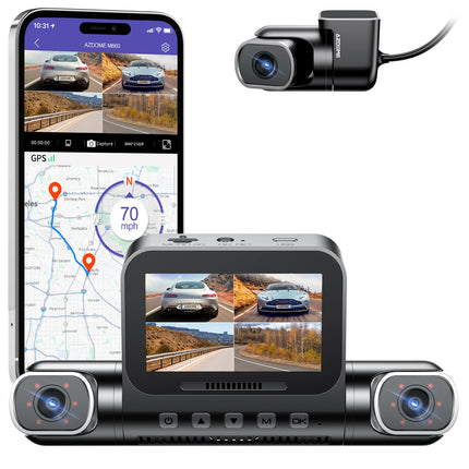 AZDome M660 4CH 128gb 2K Wifi GPS 360-graders dashcam