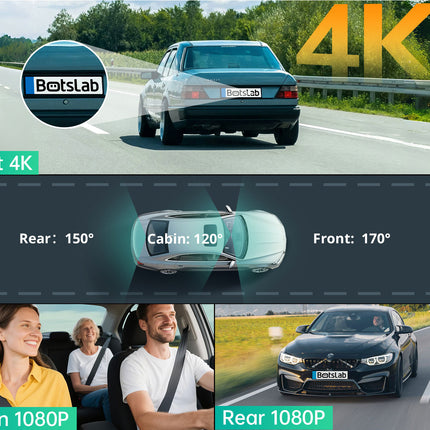 Botslab G980H Pro 3CH 4K Wifi GPS 128gb dashcam