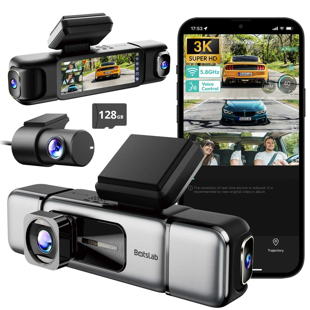 Botslab G980H Pro 4CH 4K Wifi GPS 128 GB 360 grader dashcam