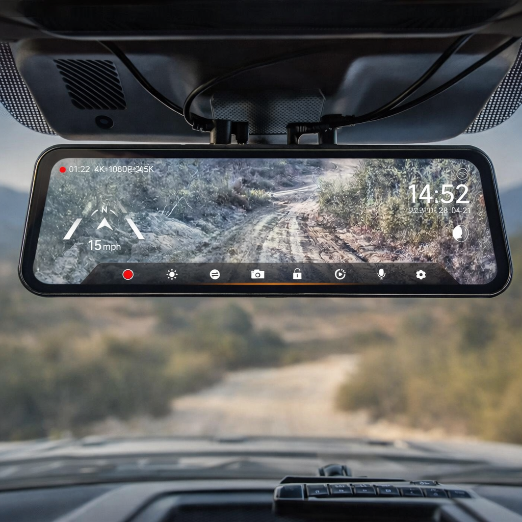 Wolfbox G900 Tripro cabin 3CH 4K Wifi GPS 256gb Mirror dashcam