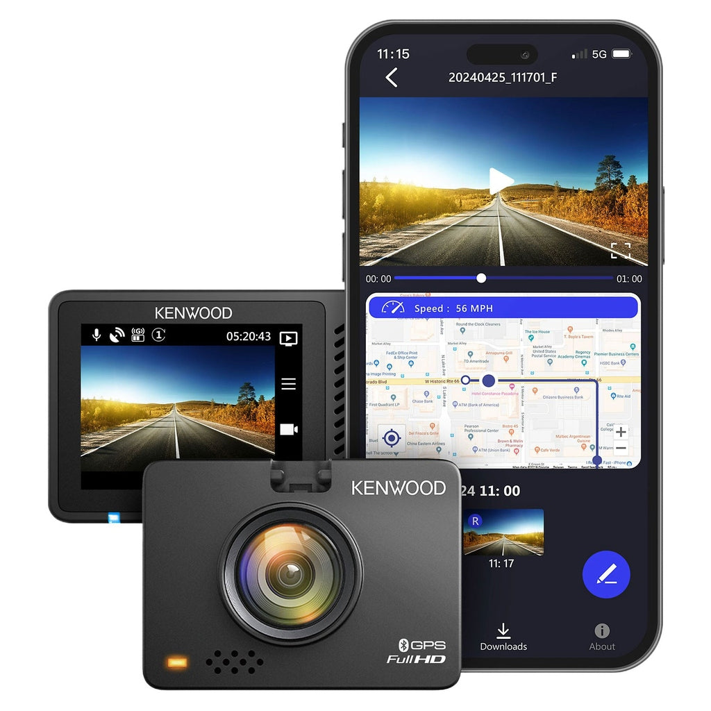 Kenwood DRV-A310W Full HD Wifi GPS dashcam