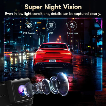 Redtiger A8 2CH 4K Touch Wifi GPS 2CH 64gb dashcam