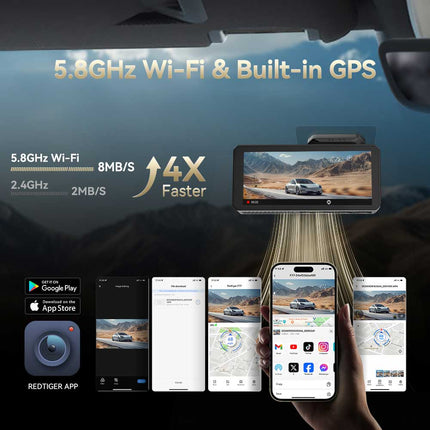 <tc>Redtiger F77 4K Touch Wifi GPS 2CH 128gb dashcam</tc>