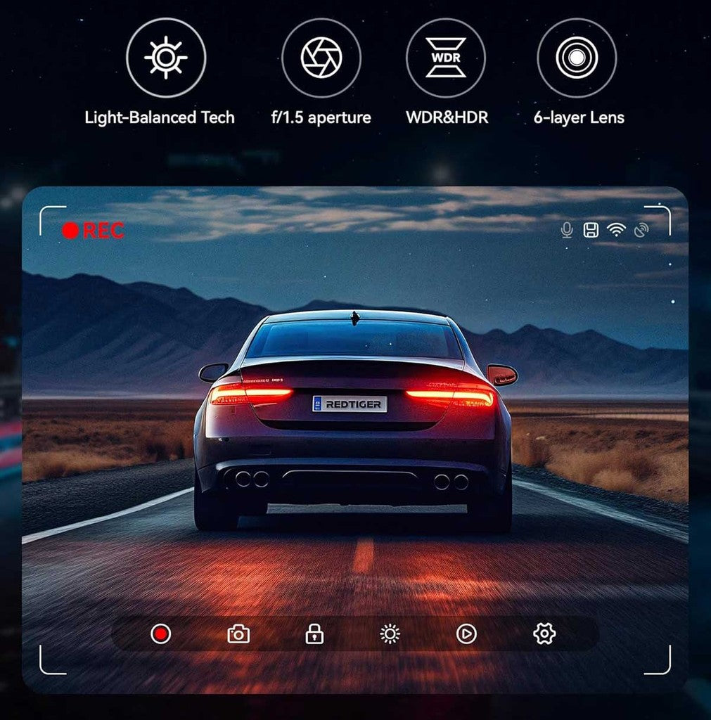 Redtiger F7NS 4K 1CH Wifi GPS dashcam