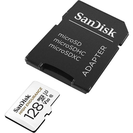 <tc>SanDisk 128 GB High Endurance U3 V30 microSD-kort</tc>