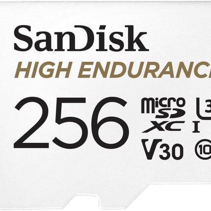 <tc>SanDisk 256 GB High Endurance U3 V30 microSD-kort</tc>