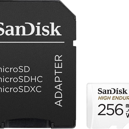 <tc>SanDisk 256 GB High Endurance U3 V30 microSD-kort</tc>