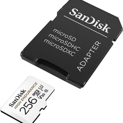 <tc>SanDisk 256 GB High Endurance U3 V30 microSD-kort</tc>
