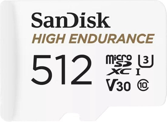 SanDisk 512 GB High Endurance U3 V30 microSD-kort