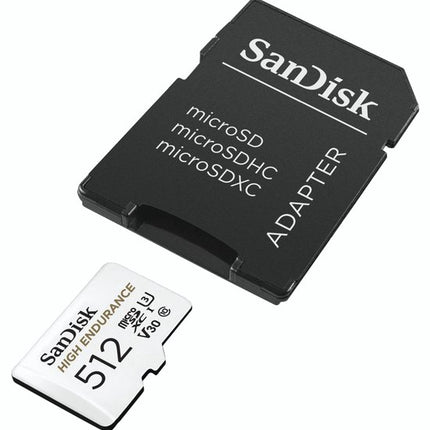 <tc>SanDisk 512 GB High Endurance U3 V30 microSD-kort</tc>