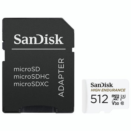 <tc>SanDisk 512 GB High Endurance U3 V30 microSD-kort</tc>