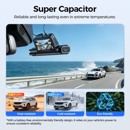 <tc>AZDome</tc> M660 Max 4-kanals 128 GB 4K Wi-Fi GPS 360-graders bilkamera