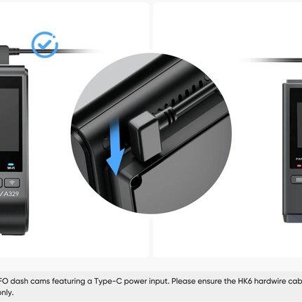 Viofo HK6 hardwire kit USB-C 