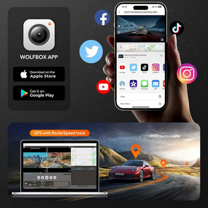 <tc>Wolfbox G840H 2K Wifi GPS 32gb Mirror dashcam</tc>