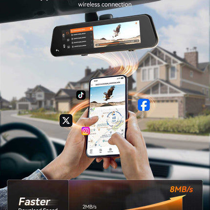 <tc>Wolfbox G900 Pro 4K Wifi GPS 128gb Mirror dashcam</tc>
