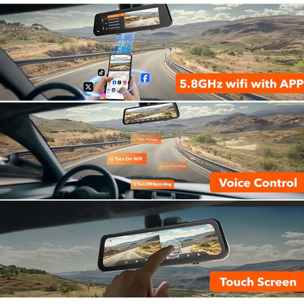 <tc>Wolfbox G900 Pro 4K Wifi GPS 128gb Mirror dashcam</tc>