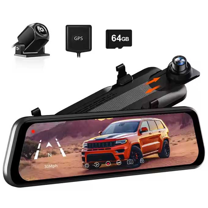 <tc>Wolfbox G930 4K GPS 64gb Mirror dashcam</tc>