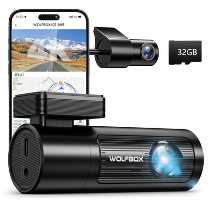 <tc>Wolfbox i05 4K Wifi GPS 2CH 32gb dashcam</tc>