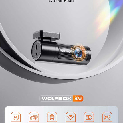 <tc>Wolfbox i05 4K Wifi GPS 2CH 32gb dashcam</tc>