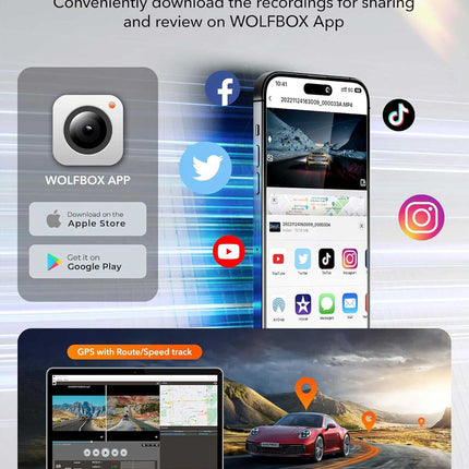 <tc>Wolfbox i05 4K Wifi GPS 2CH 32gb dashcam</tc>