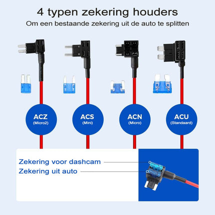 AZDome JYX05 hardwire kit USB-C 3-wire