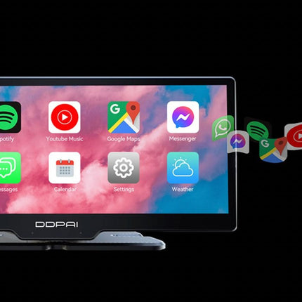 DDPai M5S 2K Wifi Bluetooth Carplay dashcam och monitor