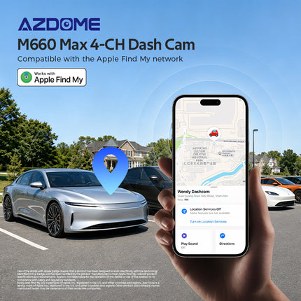 <tc>AZDome</tc> M660 Max 4-kanals 128 GB 4K Wi-Fi GPS 360-graders bilkamera
