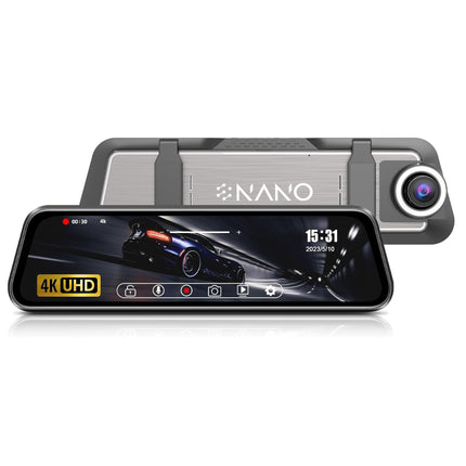 Nanocam T55 4K 2CH Full Mirror Wifi GPS 32gb innerbackspegel dashcam